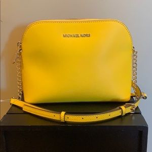 Michael Kors Cindy Large Dome Sunflower Crossbody